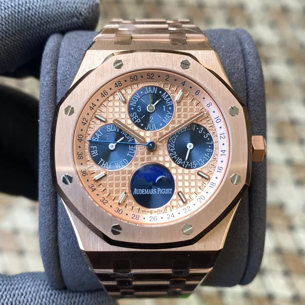 오데마피게 로얄오크 퍼페츄얼 캘린더 로즈골드 다이얼 RG 금통 41mm 26574