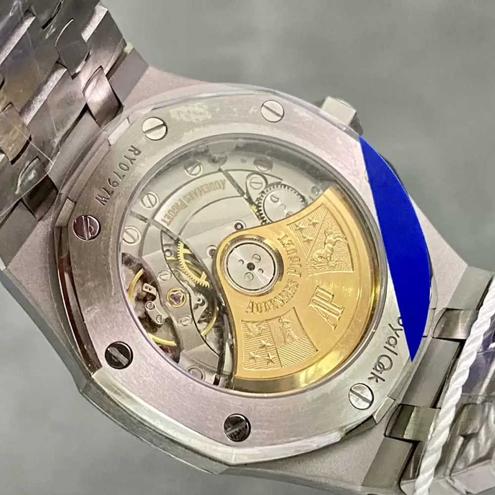 오데마피게 로얄오크 그레이 텍스처 다이얼 SS 브레이슬릿 37mm 15450