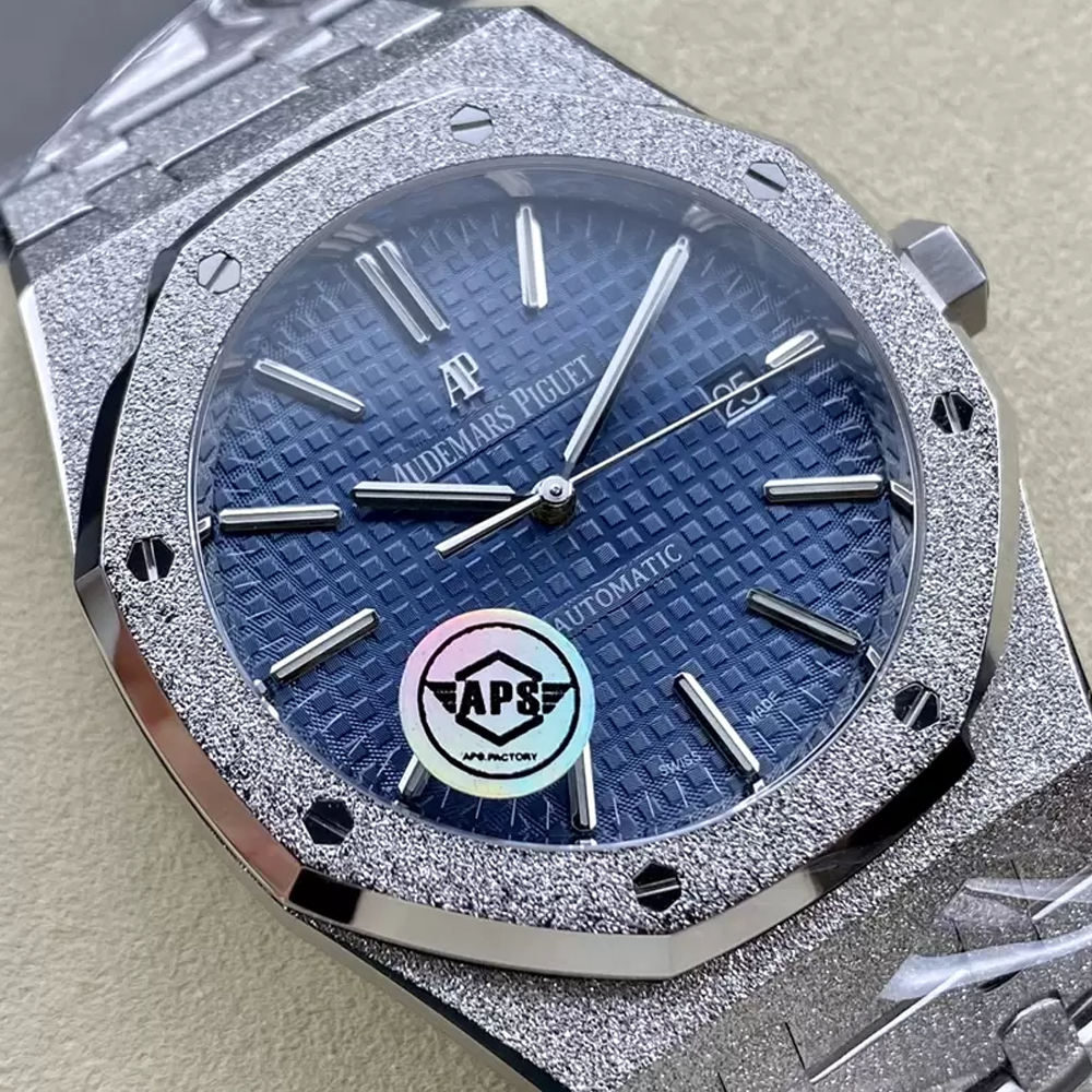 오데마피게 로얄오크 프로스트 청판 다이얼 SS 브레이슬릿 41mm V3 15410