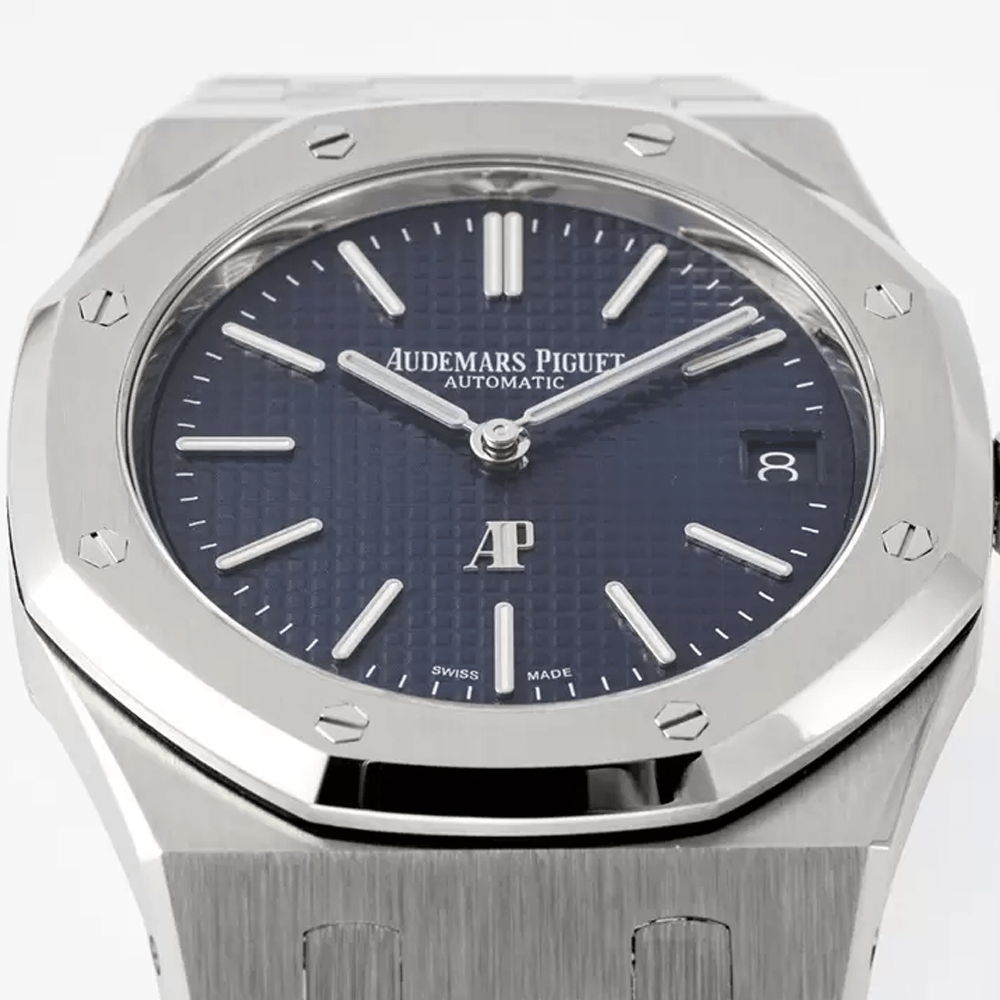 오데마피게 로얄오크 점보 엑스트라씬 블루 다이얼 SS 브레이슬릿 39mm (50주년 기념) 16202