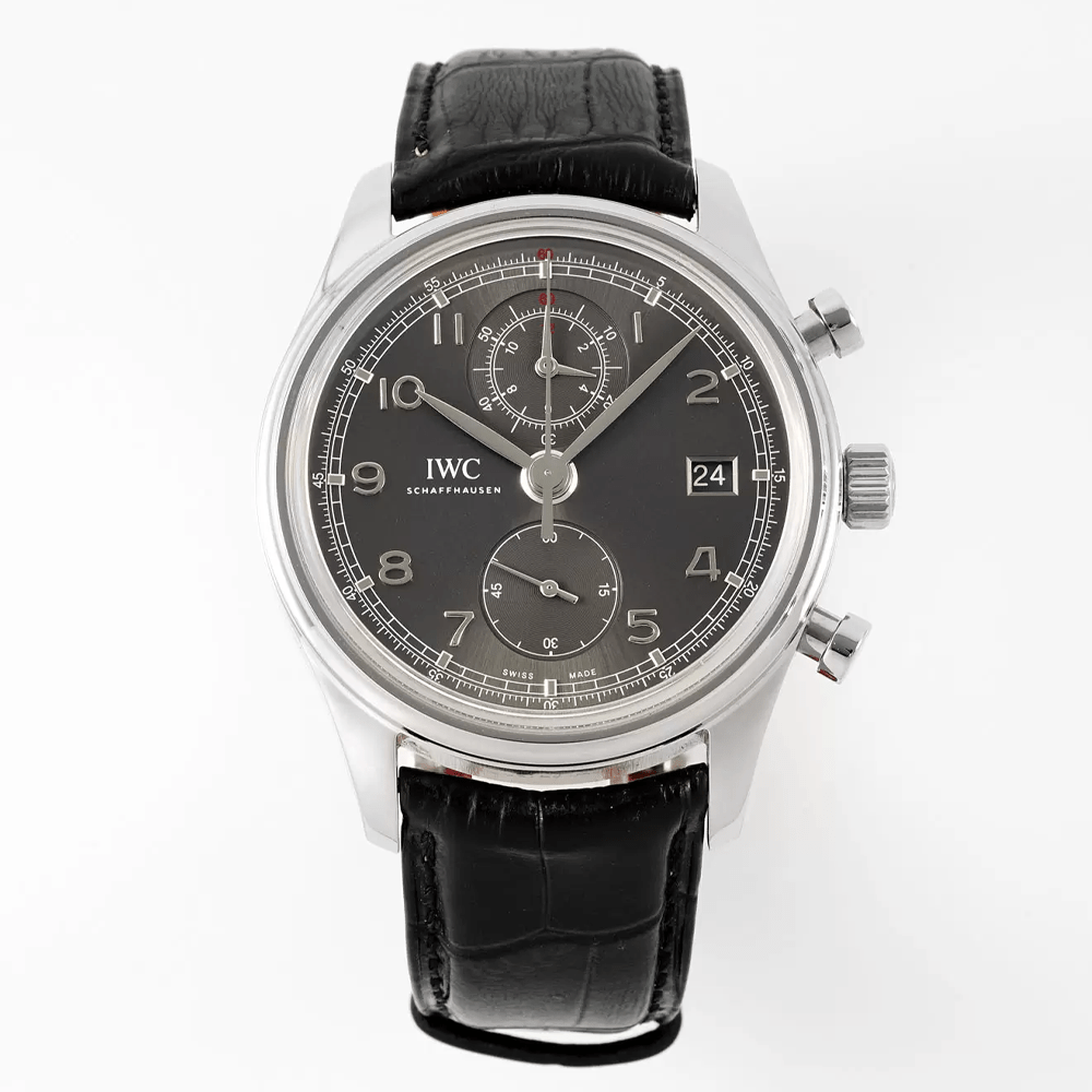 IWC 포르투기저 크로노그래프 클래식 가죽 스트랩 42mm IW390404
