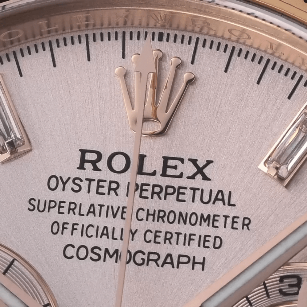 롤렉스 데이토나 크로노그래프 로즈골드 다이얼 모아사나이트 인덱스 RG 브레이슬릿 40mm 116505