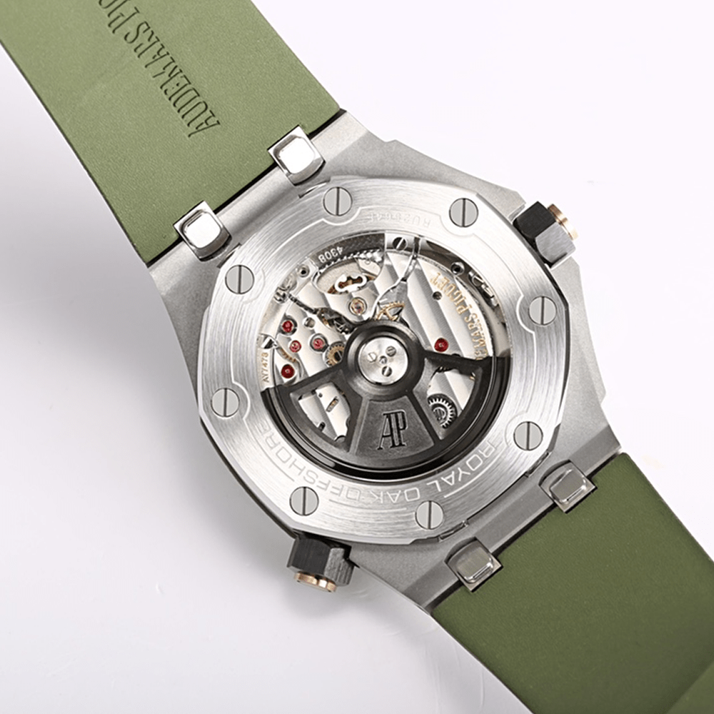 오데마피게 로얄오크 오프쇼어 다이버 그린 다이얼 그린 러버 스트랩 42mm 15720ST