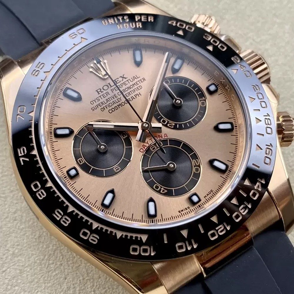롤렉스 데이토나 크로노그래프 골드다이얼 크로노그로프 세라믹 베젤 러버밴드 40mm 116515