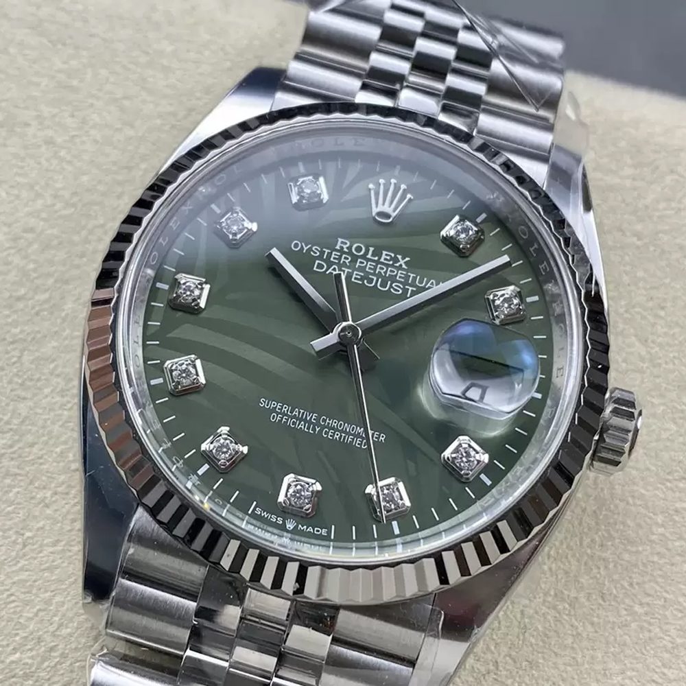 롤렉스 데이저스트 그린 리프 다이얼 10P 다이아 쥬빌레 36mm 126234