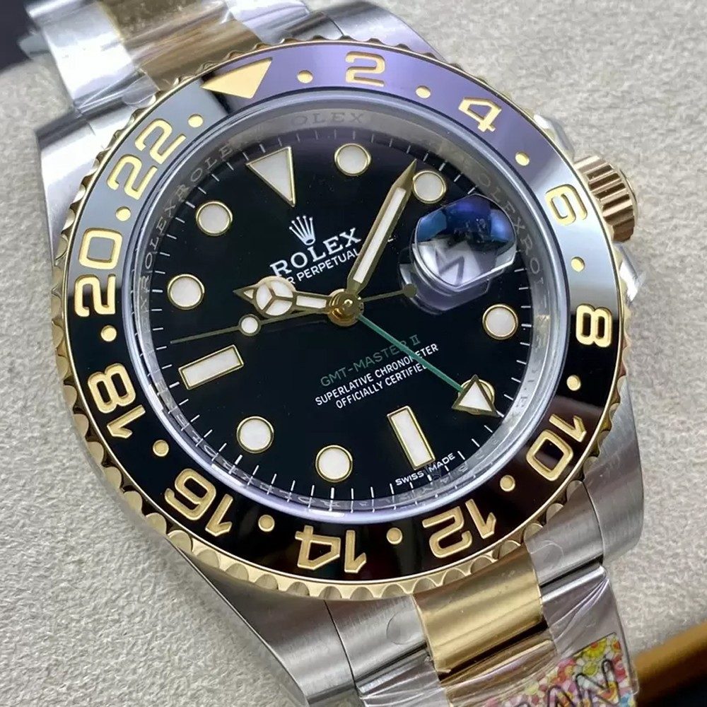 롤렉스 GMT 마스터2 검판 RG 콤비 오이스터 브레이슬릿 40mm 116713LN