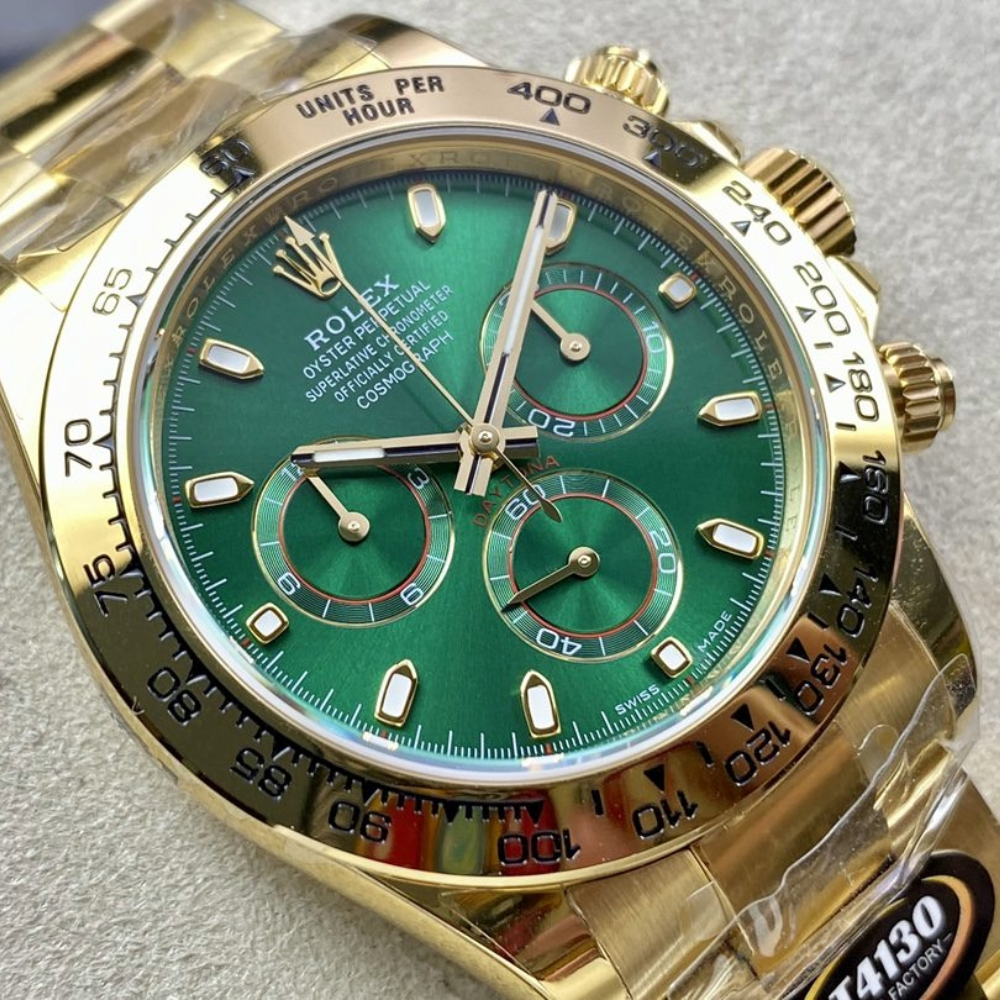 롤렉스 데이토나 크로노그래프 헐크 옐로우골드 다이얼 바인덱스 YG 금통 40mm 116508
