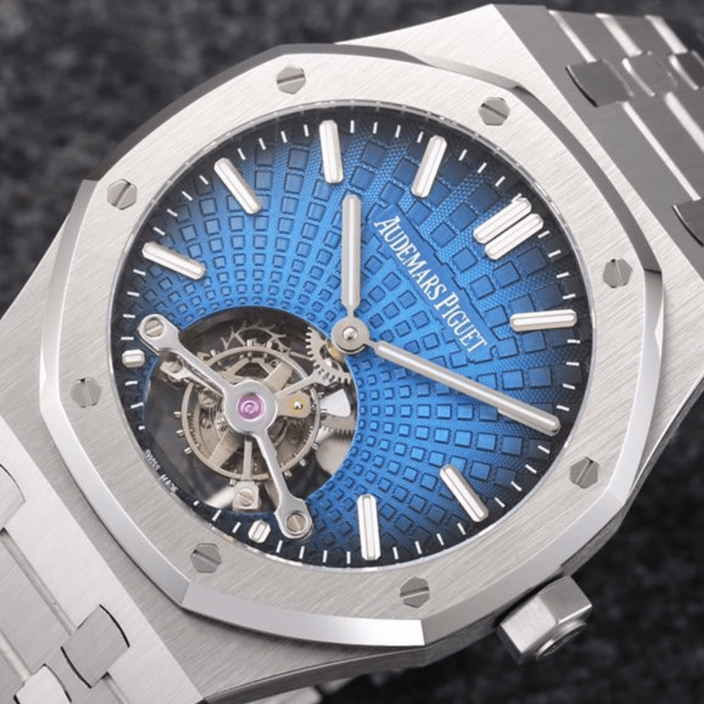 오데마피게 로얄오크 투르비옹 엑스트라씬 블루 다이얼 SS 브레이슬릿 V3 41mm 26522TI