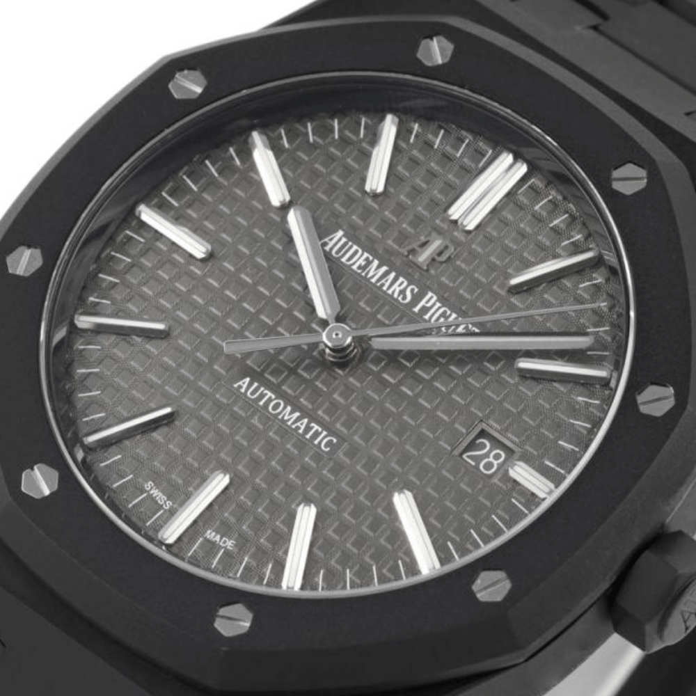 오데마피게 로얄오크 그레이 텍스처 다이얼 DLC 브레이슬릿 41mm 15400ST