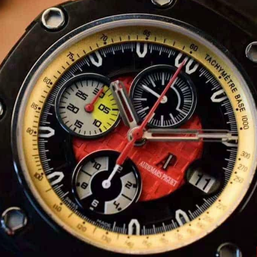 오데마피게 로얄오크 오프쇼어 그랑프리 한정판 카본 블랙 가죽 스트랩 V2 44mm GP26290