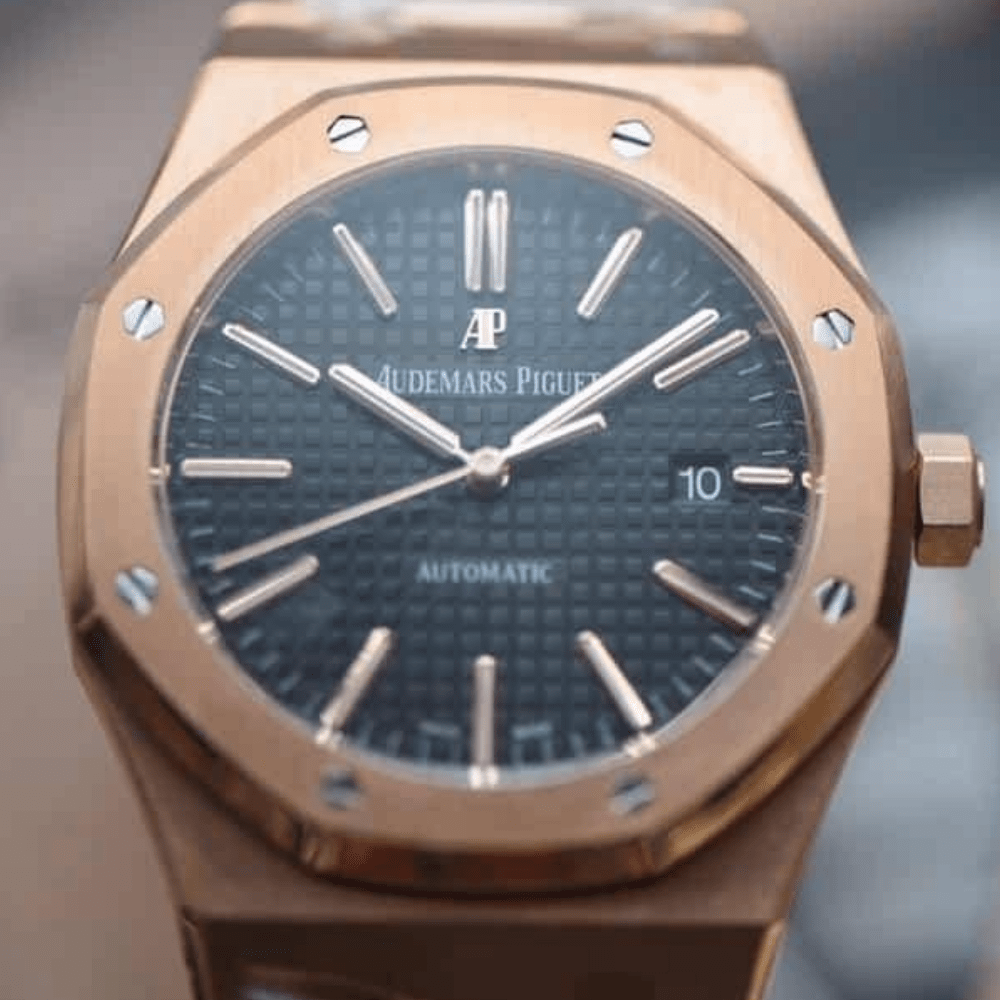 오데마피게 로얄오크 블랙 다이얼 로즈골드 금통 41mm 15400OR