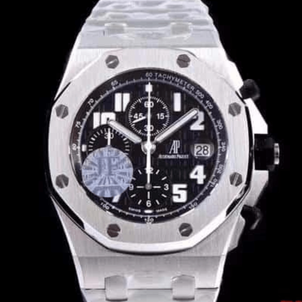 오데마피게 로얄오크 오프쇼어 블랙 다이얼 스틸 SS 브레이슬릿 42mm 26170ST