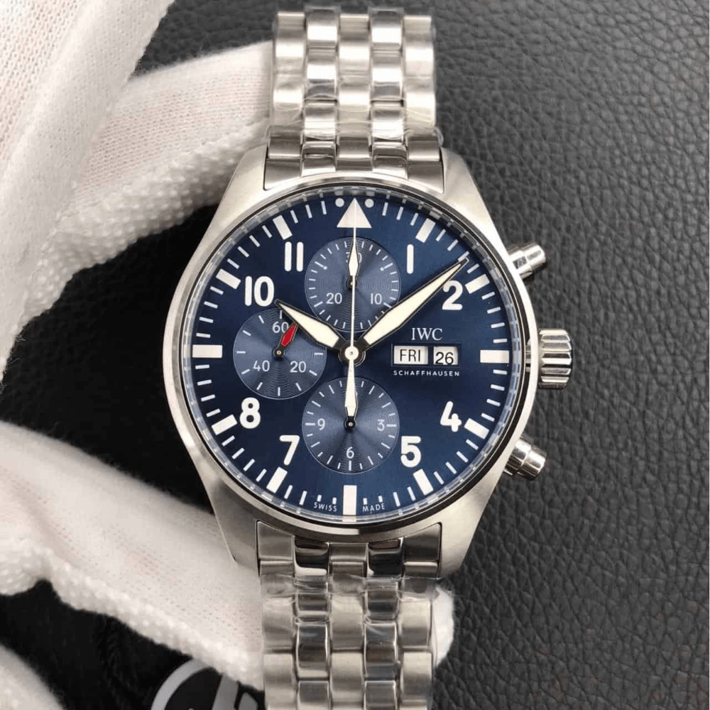 IWC 파일럿 크로노그래프 어린왕자 에디션 스틸 블루 다이얼 SS브레이슬릿 43mm IW377717