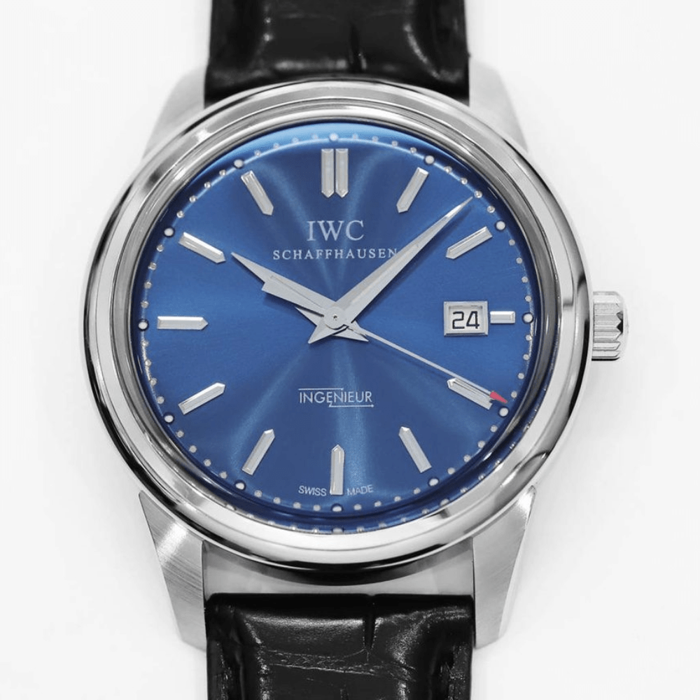 IWC 엔지니어 로렌스 스포츠 자선 재단 에디션 스틸 블루 다이얼 레더 스트랩 42.5mm IW323310