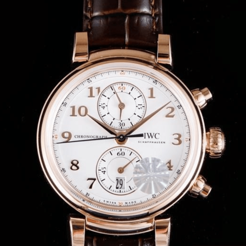 IWC 라우레우스 스포츠 재단 한정판 스폐셜 에디션 로즈골드 레더 스트랩 42mm IW3934