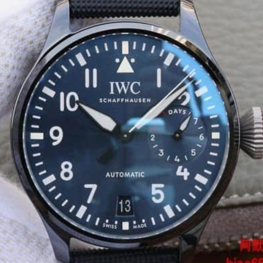 IWC 빅 파일럿 세라믹 블랙 블루 다이얼 46mm IW502003