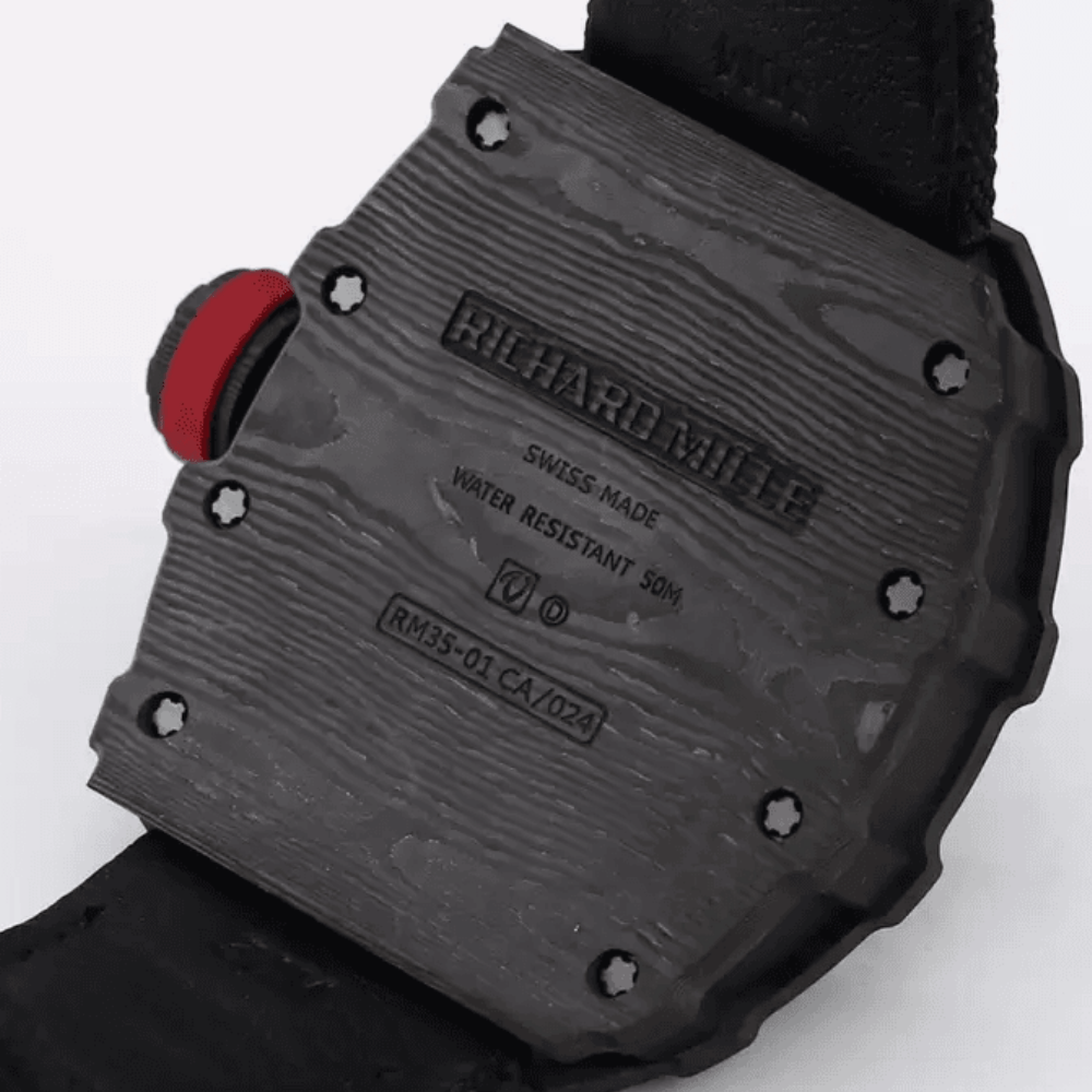 리차드밀 라파엘 나달 블랙 카본 스켈레톤 다이얼 블랙 우븐 스트랩 RM35-01