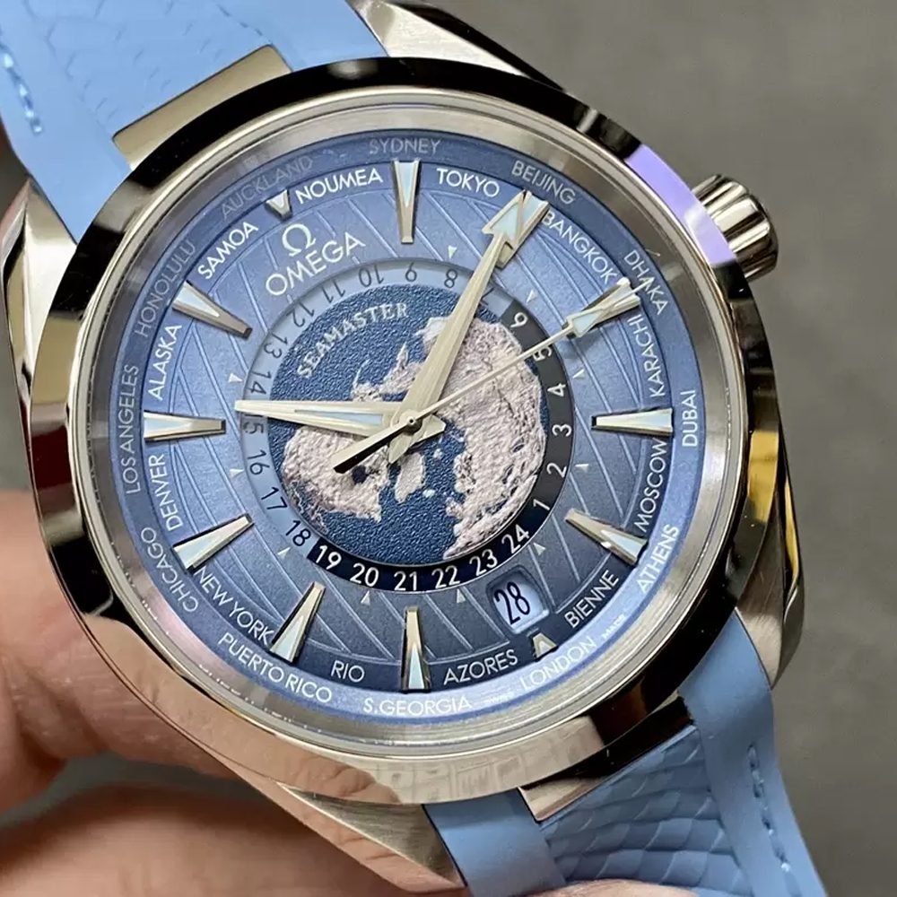 오메가 씨마스터 아쿠아테라 월드타임 기념 스페셜 에디션 43mm 220.10.43.22.03.002