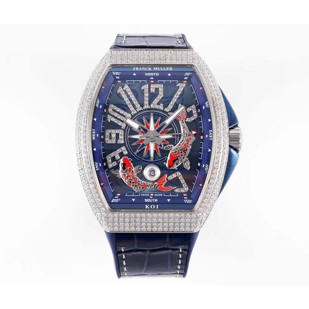 프랭크 뮬러 뱅가드 요팅 블루 다이얼 44mm V45 YT SC DT AC BL