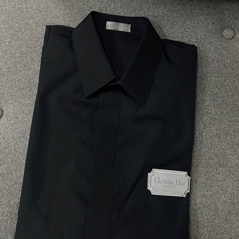 디올 24SS 클래식 자수 로고 포플린 셔츠