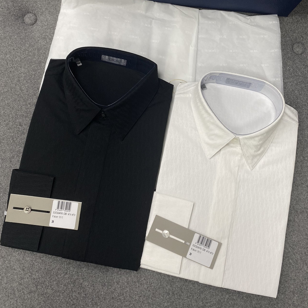 디올 오블리크 자카드 코튼 셔츠