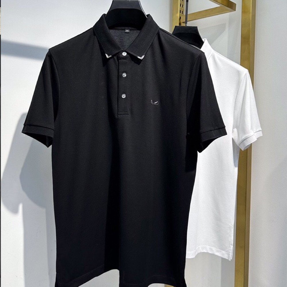 펜디 24SS 자수 로고 라펠 반팔 폴로 티셔츠