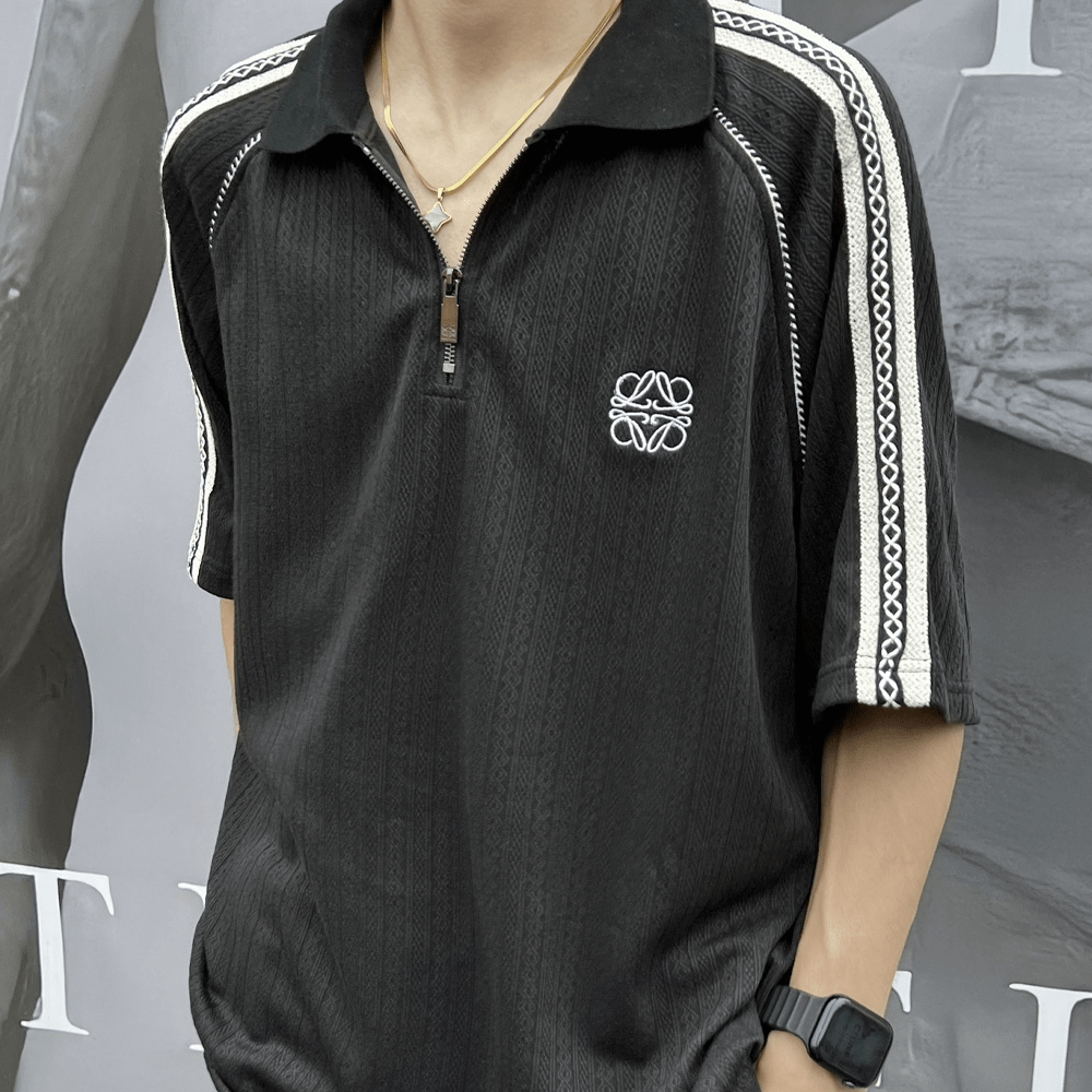 로에베 24SS 트위스트 폴로 반팔 티셔츠 블랙