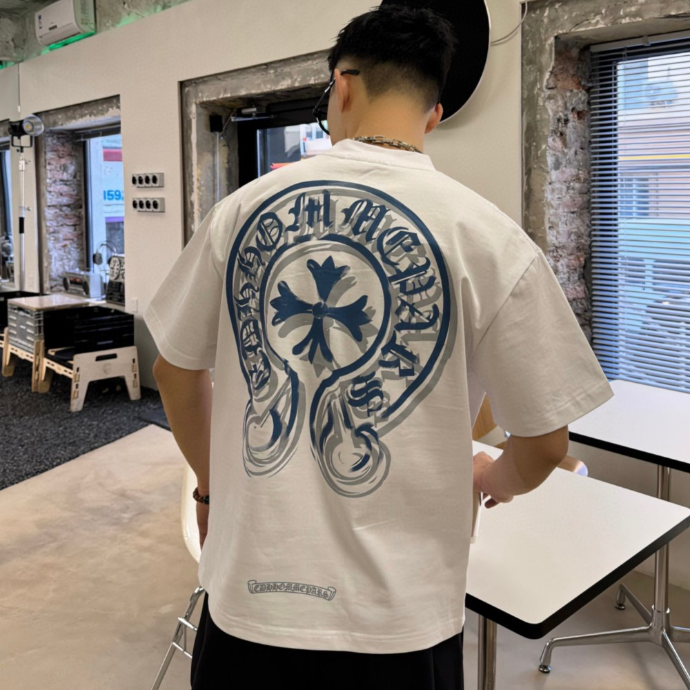 크롬하츠 백 프린팅 반팔 티셔츠