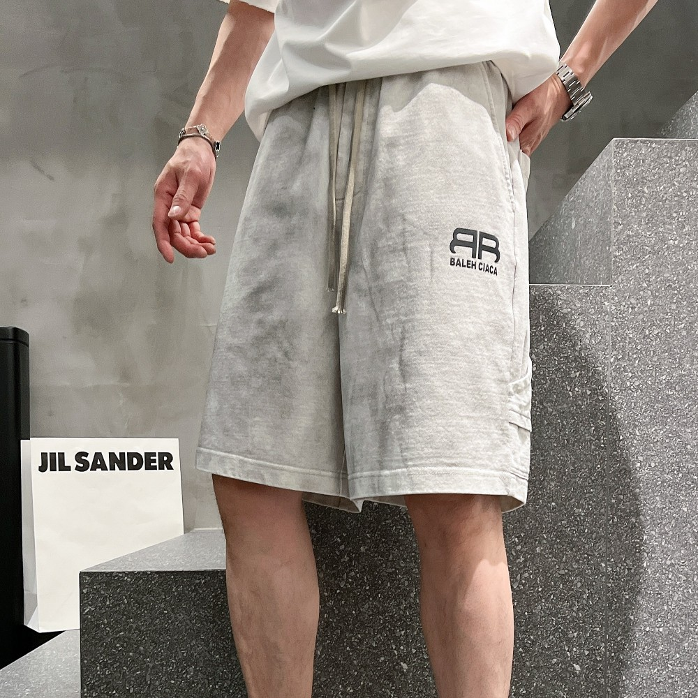 발렌시아가 24SS BB 자수로고 반바지 그레이