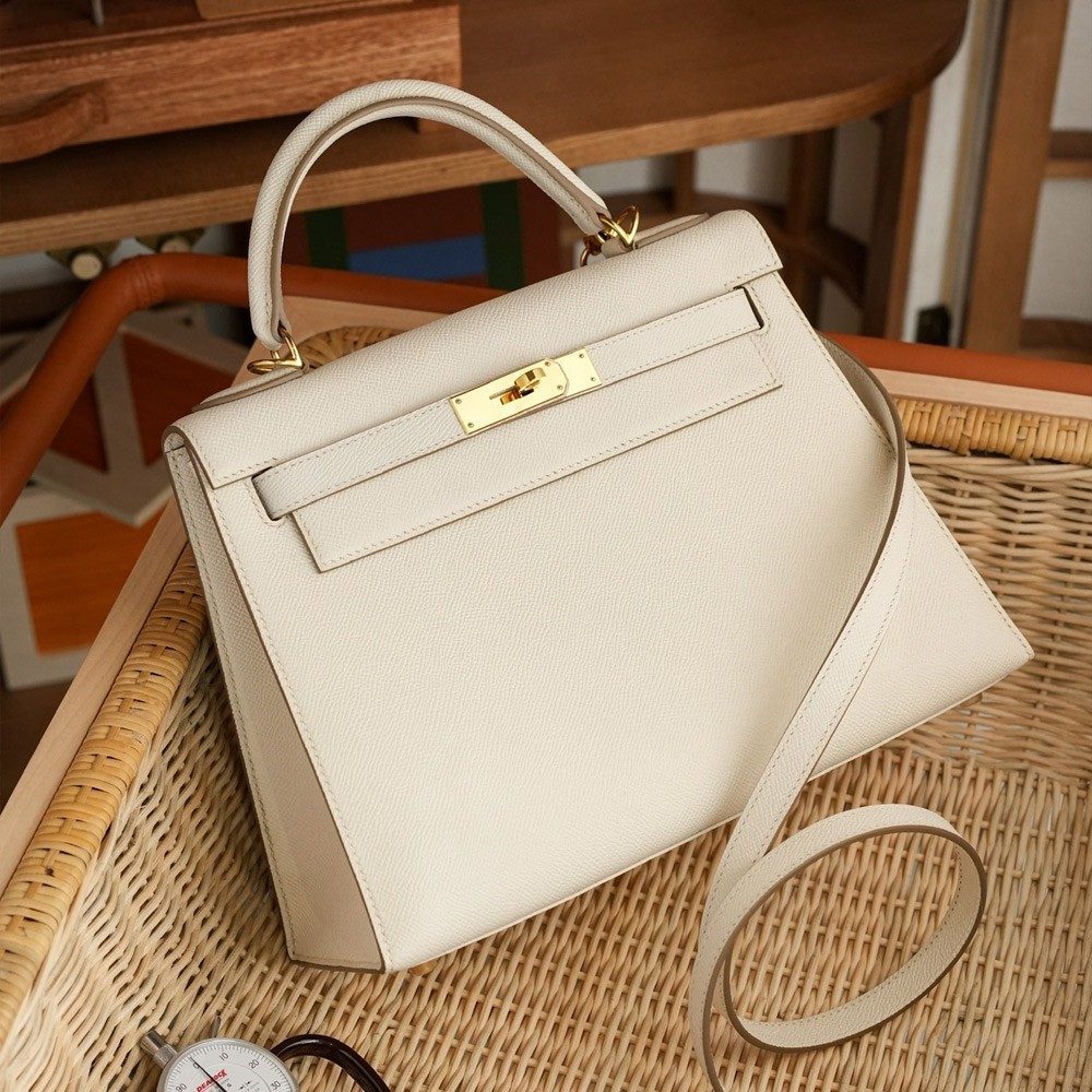 에르메스 올수공 켈리 25 엡솜 골드 버클