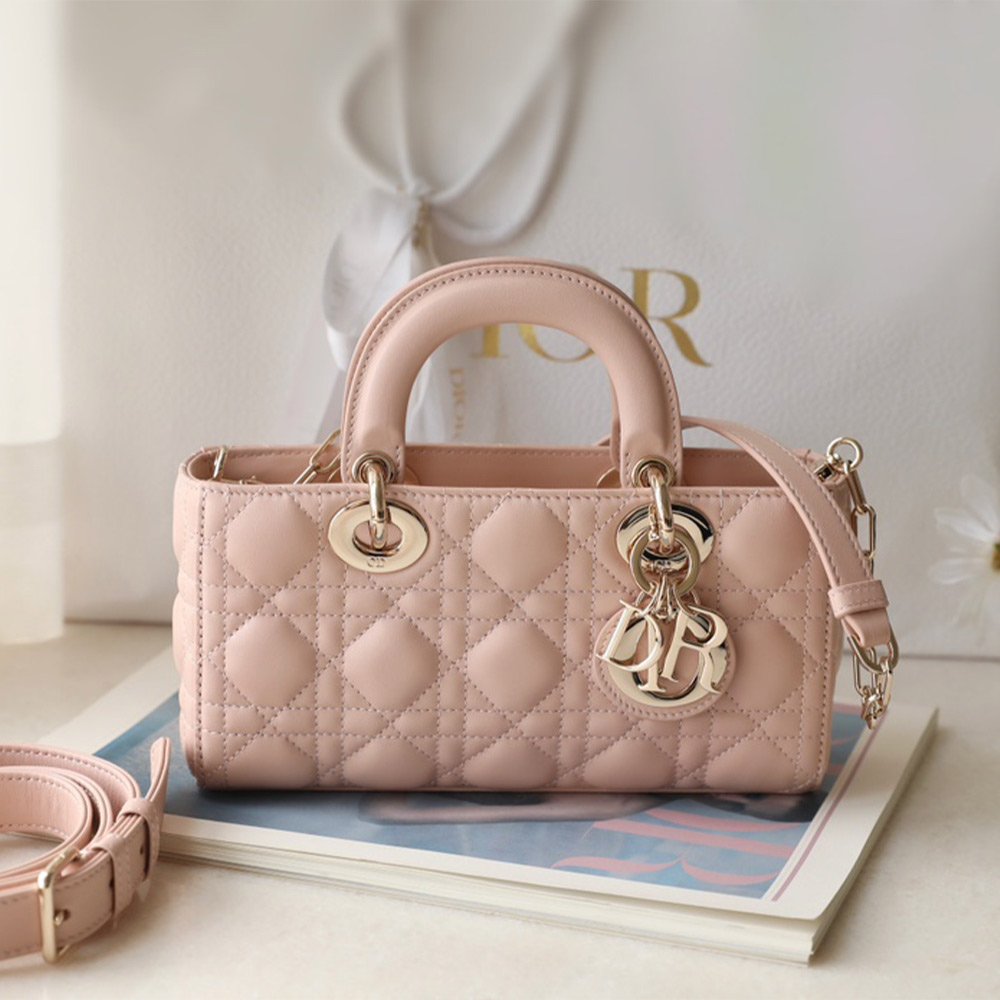 디올 레이디 디조이백 스몰 핑크