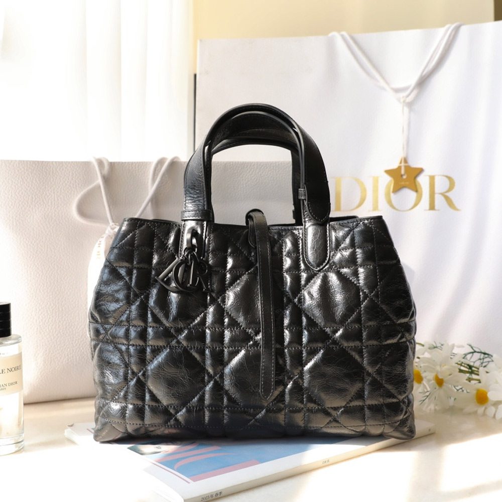 디올 뚜주흐 미디엄 블랙 매크로 까나쥬