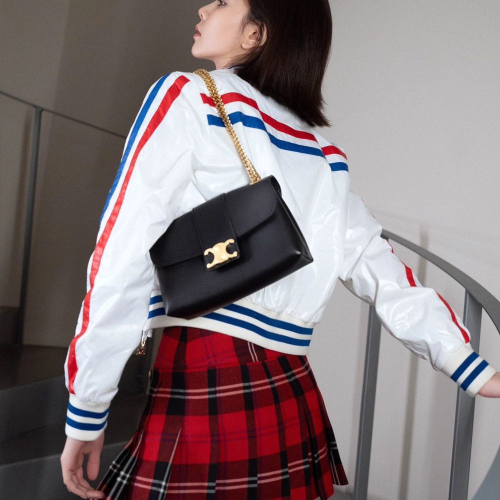 셀린느 틴 빅투아르백 금장 블랙 숄더 블랙