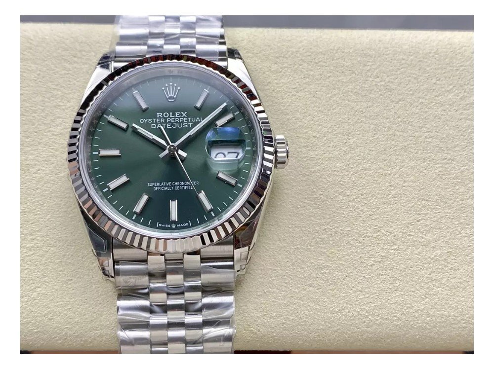 롤렉스 데이저스트 그린 다이얼 바인덱스 SS 쥬빌레 36mm 116234