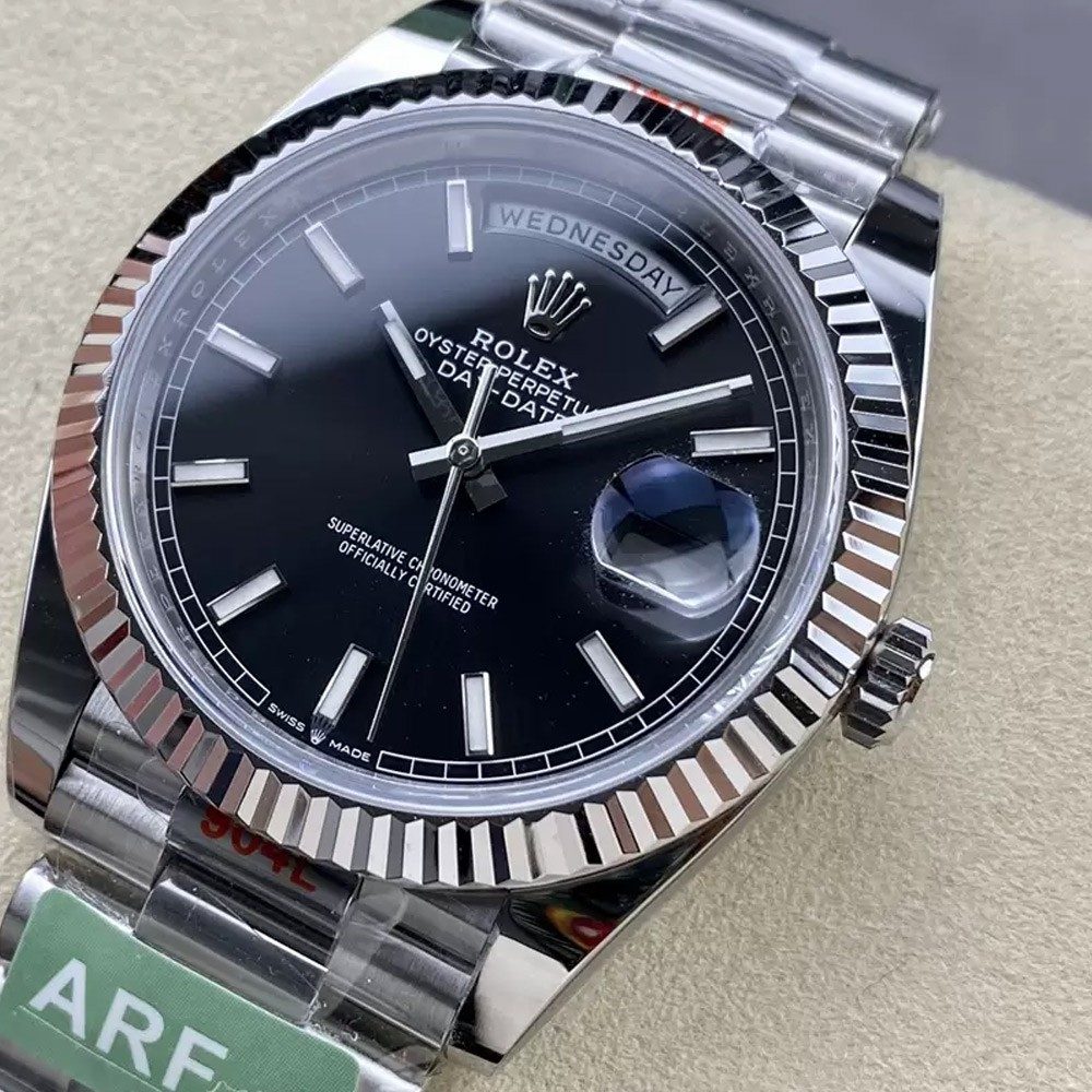 롤렉스 데이데이트 검판 인덱스 다이얼 화이트골드 40mm m228239