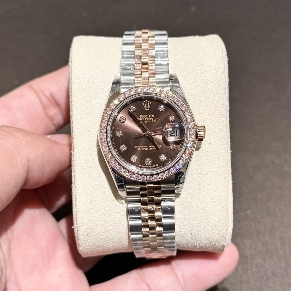 롤렉스 레이디 데이저스트 초코다이얼 10P 다이아 로즈골드 콤비 쥬빌레 28mm 279171