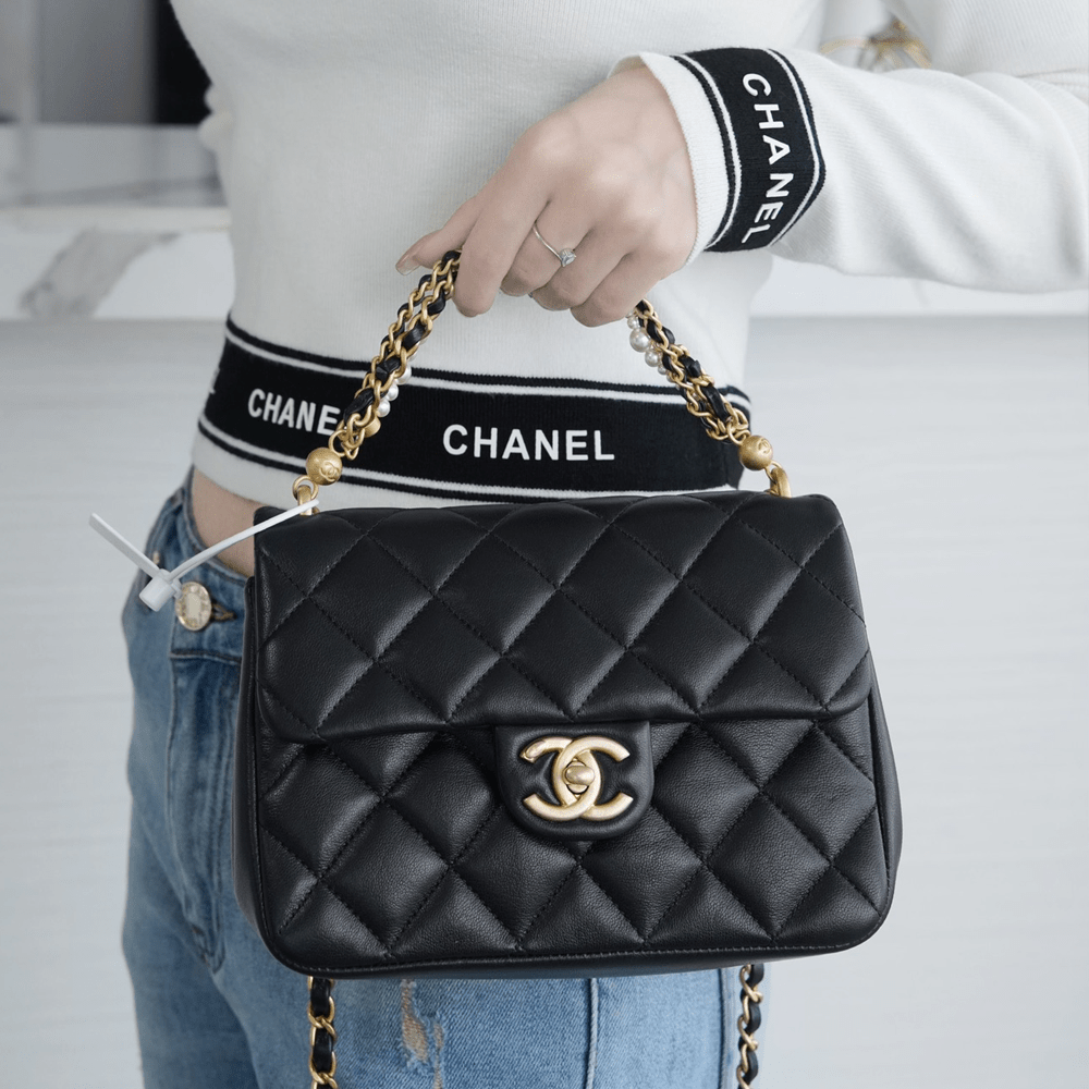 팬더샵 샤넬 클래식 더블 체인 숄더백 금장