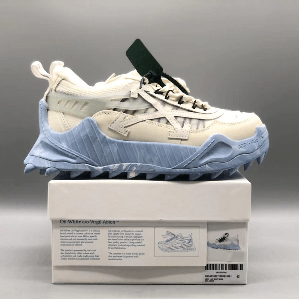 오프화이트 오드시 화이트 블루 스니커즈
