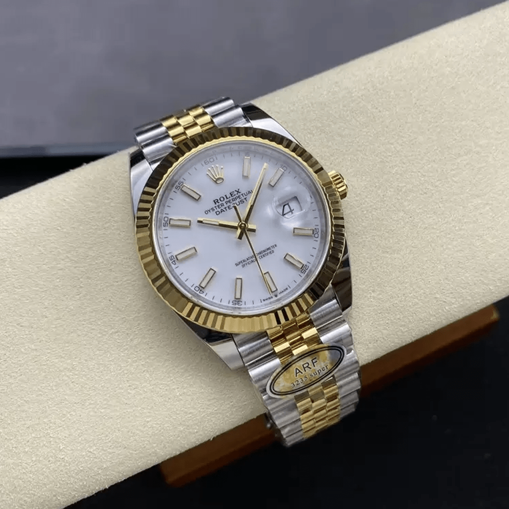 롤렉스 데이저스트 화이트 다이얼 바인덱스 YG 콤비 쥬빌레 41mm (텅스텐 헤비 버전) 126333