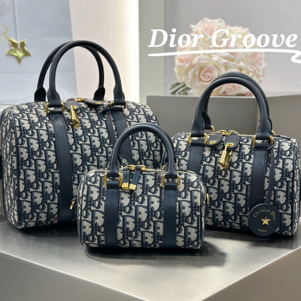 디올 블루 오블리크 자카드 Groove 16 20 25 백