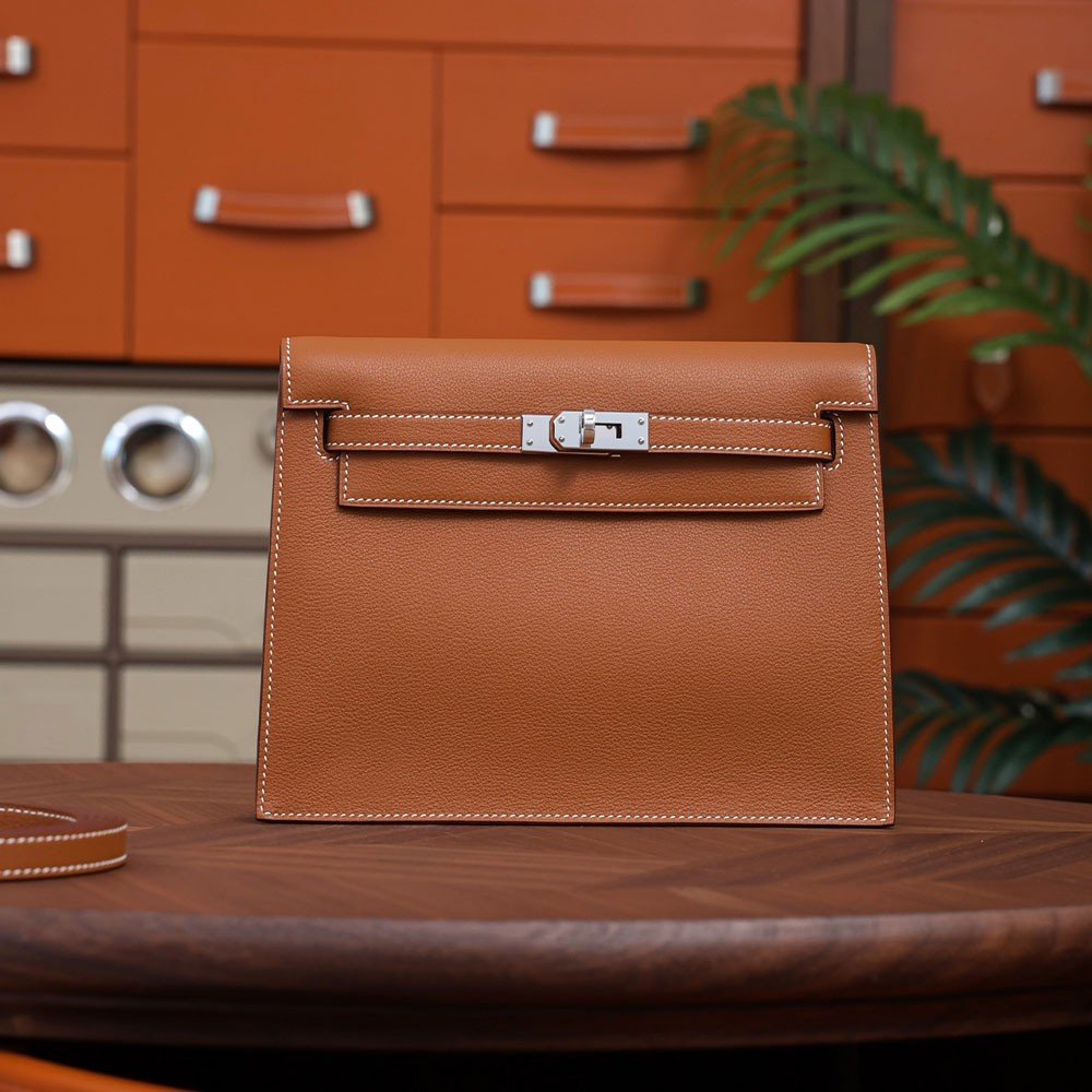 에르메스 올수공 켈리 단스 22 백 브라운 팔라듐 하드웨어