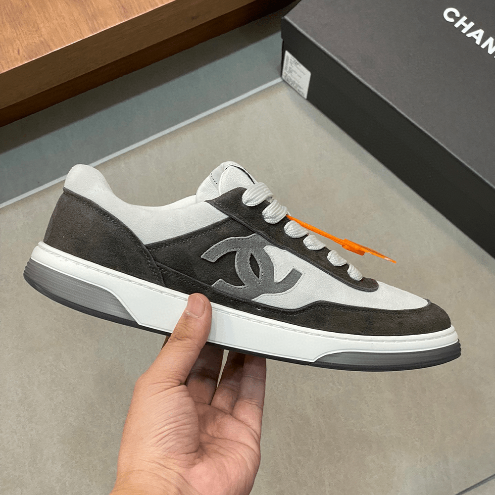 샤넬 스니커즈 스웨이드 키드스킨 & 화이트 블랙