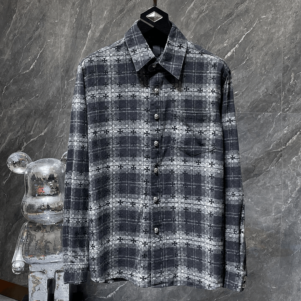 크롬하츠 자카드 셔츠 블랙