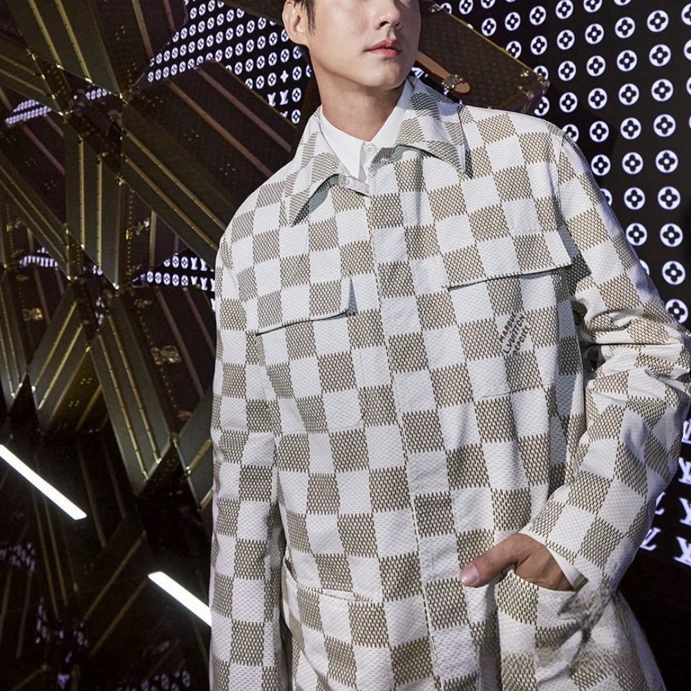 루이비통 다미에 코튼 오버 셔츠