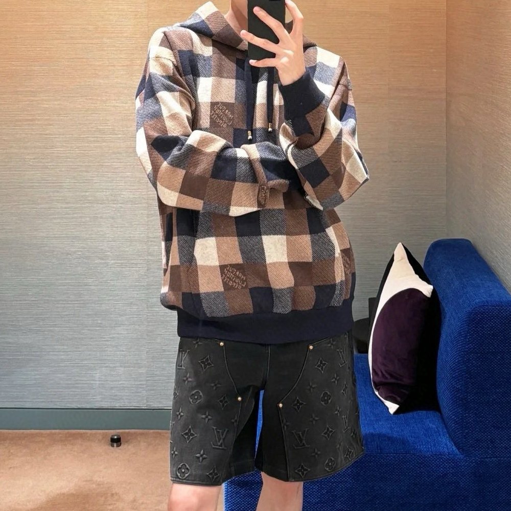 루이비통 24FW 모노그램 브라운 후드티