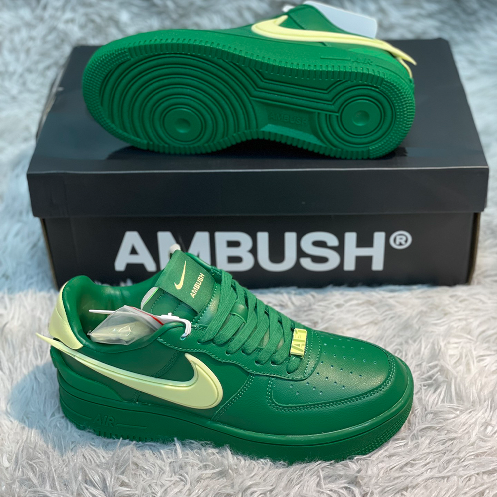 나이키 x 앰부쉬 에어포스 1 로우 SP 파인 그린 앤 시트론