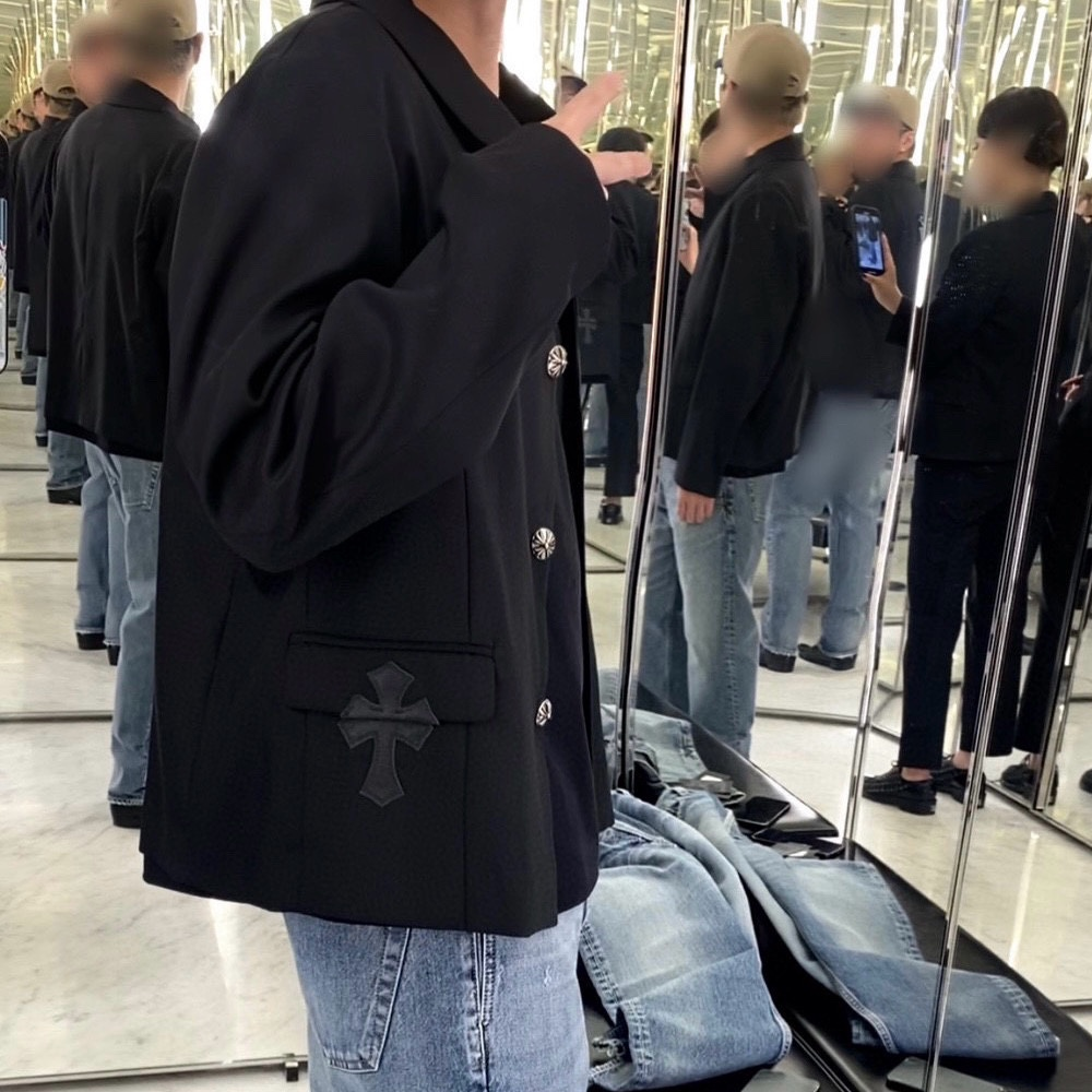 크롬하츠 X 꼼데가르송 콜라보 울 자켓