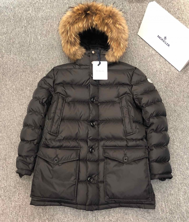 몽클레어 클루니 패딩 (100%리얼 코요테퍼) (남성용)블랙