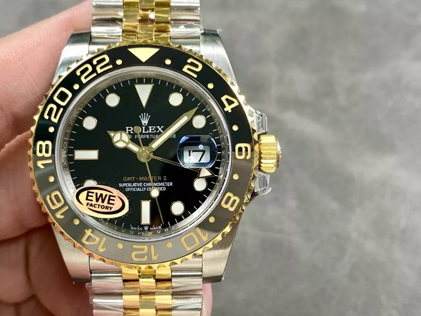 롤렉스 GMT 마스터2 호랑이 검판 YG 콤비 쥬빌레 브레이슬릿 40mm 126713 GRNR