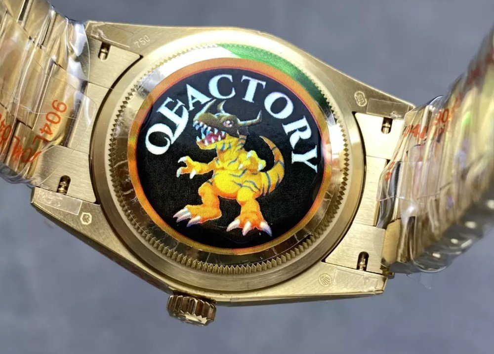 v5 롤렉스 데이데이트 그린 다이얼 바게트다이아 YG 금통 36mm 128238